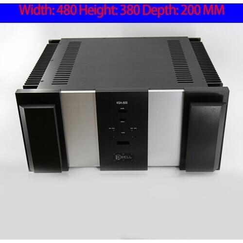 KYYSLB 480*224*424mm all aluminum 50S Class A amplifier chassis Box house DIY with buttons feet power base Amplifier case shell