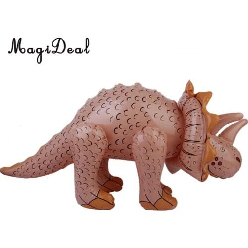 MagiDeal 1Pc PVC Inflatable Triceratops Dinosaur Kids Children Baby Party Favor Pool Beach Outdoor Animal Toy