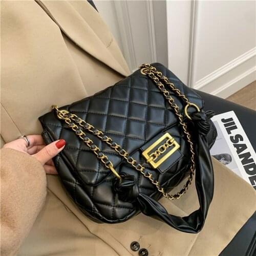 Embroidery Thread Small PU Leather Crossbody Bags for Women 2021 Trend Hand Bag Womens Branded Trending Shoulder Handbags
