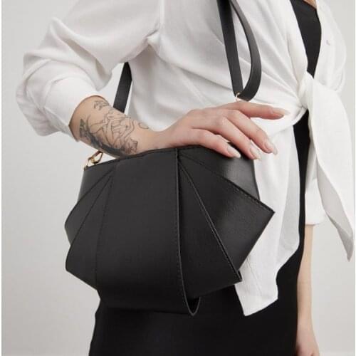 New Women Shoulder Bag Fan Design Luxury Handbag Small Tote Crossbody 2021 Season PU Leather Fashion Girl Clutch Cумка Женщина