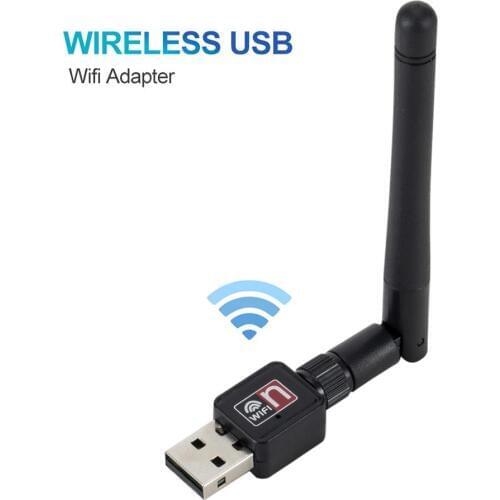 New 150Mbps Mini USB WiFi Adapter Dongle Receiver Wireless Network Card 2dB Antenna