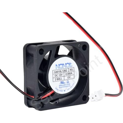 New For NONOISE G4015L12B2 RS DC 12V 0.080A 2-wire 40x40x15mm Server Cooler Fan