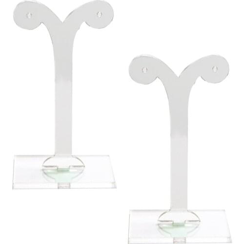 Prettyia Set of 2Pcs Transparent Acrylic Earrings Display Stand