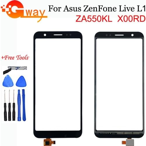 5.5'' Touch Panel For Asus ZenFone Live L1 ZA550KL X00RD Touch Screen Digitizer Sensor Front Glass Panel Replacement No LCD+Tool