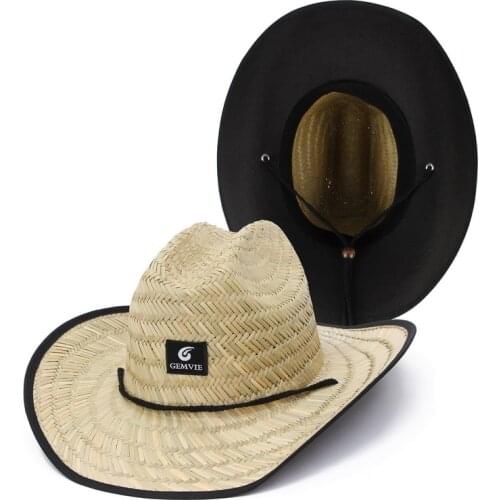 4 Styles Women Lifeguard Hat Beach Straw Hat Outdoor Printing Wide Brim Panama Hat Summer