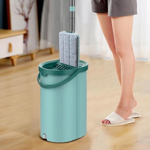 MOP Microfiber floor mop with mop Cloth Replaceable Hand-free flat mop Hand Squeeze Household Cleaning Tools Mop free hand wash