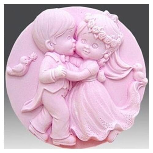 Silicone soap mold Dancing boys and girls shape Handmade cake chocolate clay mould wholesale mould tools