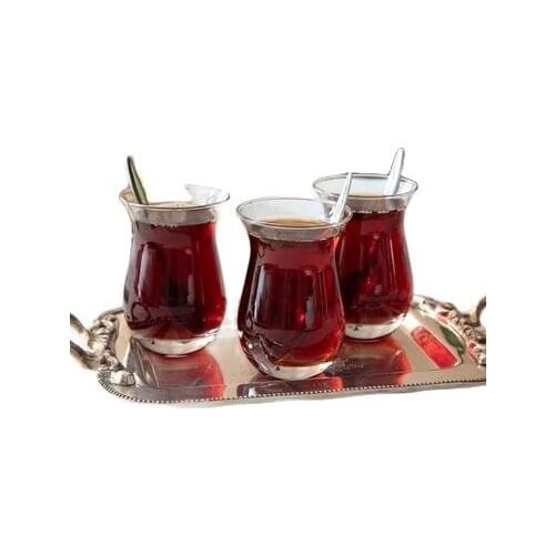 Turkish Tea Glass Clarette 3 Pcs Turkish Arab British Tea Sunumları Traditional Orient Turkish Tea Cup Five Tea Herbal Roof cup