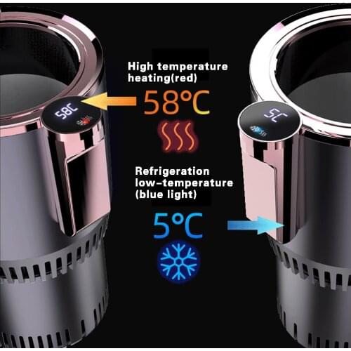Smart Car Hot and Cold Cup Freezing Heating Portable Hot Cup Drink Holder Beverage Can Cooler