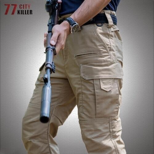 Waterproof Military Tactical Pants Men IX1 Outdoor Wear Resistant Combat Army Trousers Male Multi-pocket Commute Cargo Joggers