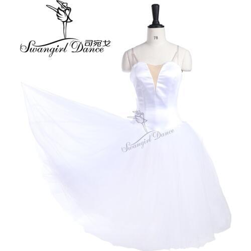 Adult white fairy doll romantic ballet long dress women professional ballet tutu dress ballet stage costume BT9245