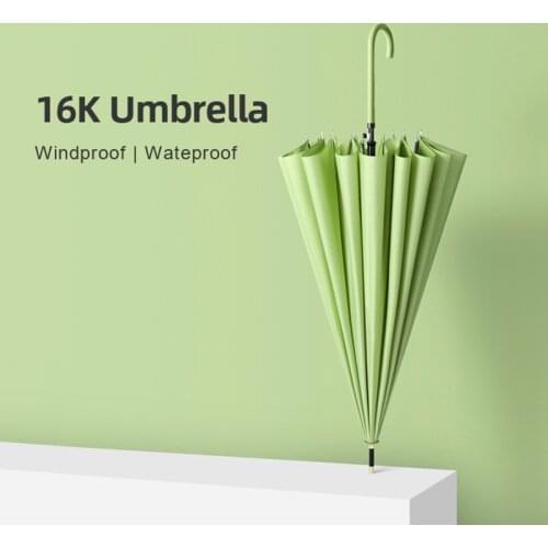 New Long Handle Umbrella Rain Women 16K Windproof Japanese Style Cute Umbrella Automatic Colorful Guarda Chuva Girls Umbrellas