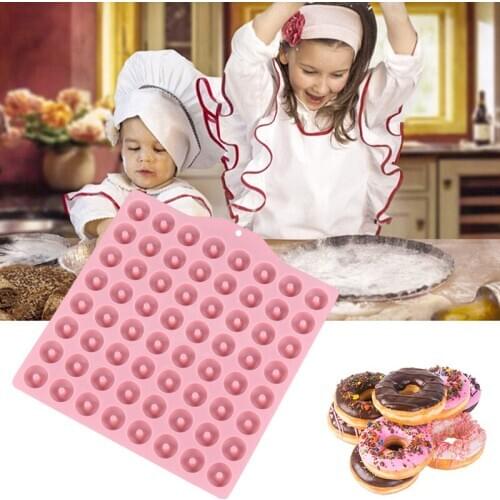 1 Pcs Reusable Silicone Donut Chocolate Biscuit Cake Mold Donut Mold Baking Pan Non-Stick Candy 3D Mold DIY Cake Mould Cocina