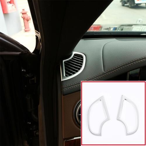 2pcs For Mercedes Benz W222 S Class 600 500 400 350 2014-2016 ABS Chrome Dashboard Air Conditioning Outlet Cover Trim