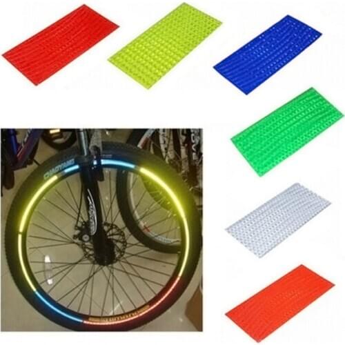 5PCS 21 cm x 8 cm luorescent MTB Bike Sticker Fluorescent MTB Bike Bicycle Sticker Cycling Wheel Rim Reflective Stickers Decal