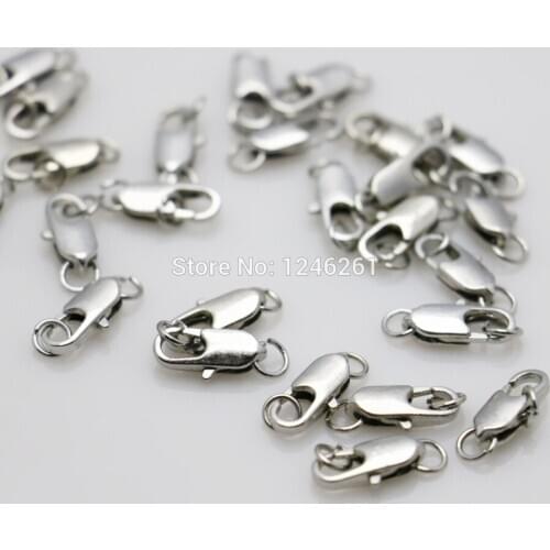 10PCS Fittings for Accessory Metal Hardware 14*5mm Ornaments DIY Women Machining metal parts Lobster shape for Bracelet Necklace