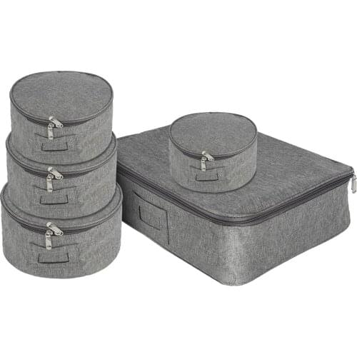 5pcs/set Dinnerware Storage Cases Organizer Container Protector for Round Plates and Cups