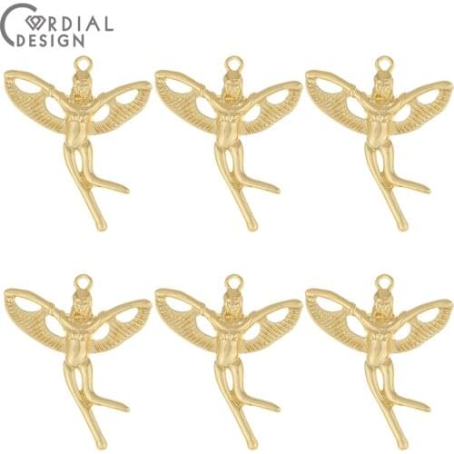 Cordial Design 100Pcs 28*34MM Jewelry Accessories/DIY Charms/Hand Made/Girl Shapes/Earring Pendant/Jewelry Findings & Components