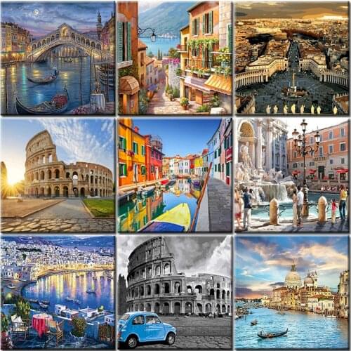 5D DIY Diamond Painting Italy Paint Square Round Diamond Embroidery Full Diamond Mosaic Art Gift Home Decor Cross Stitch Kits