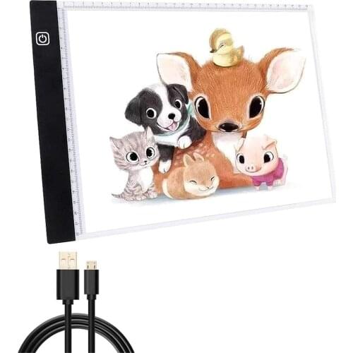 Diamond Painting Eye Protection Led Light Pad A4 & A5 Size Three Level Dimmable Adjustable for Diamond Painting Embroidery Tools