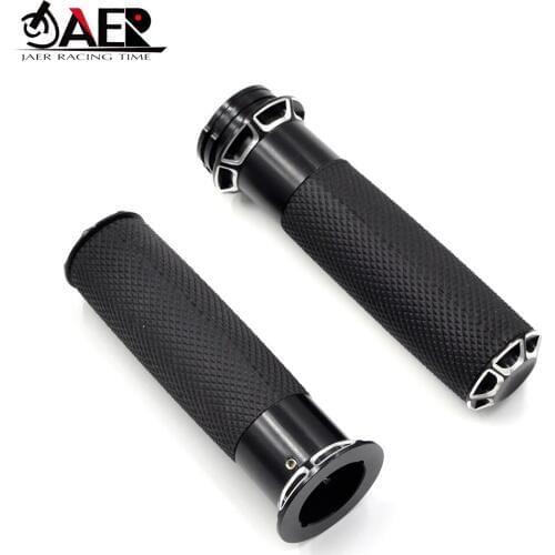 JAER Custom Motorcycle 1" 25mm Aluminum CNC Handlebar Handle Bar Hand Grips for Harley Softail Sportster Touring Dyna