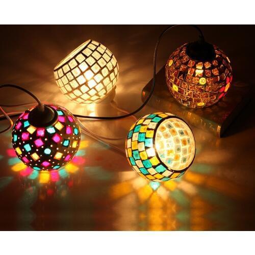 Bohemia Cafe Cafe retro corridor aisle single head Mediterranean creative Chandelier