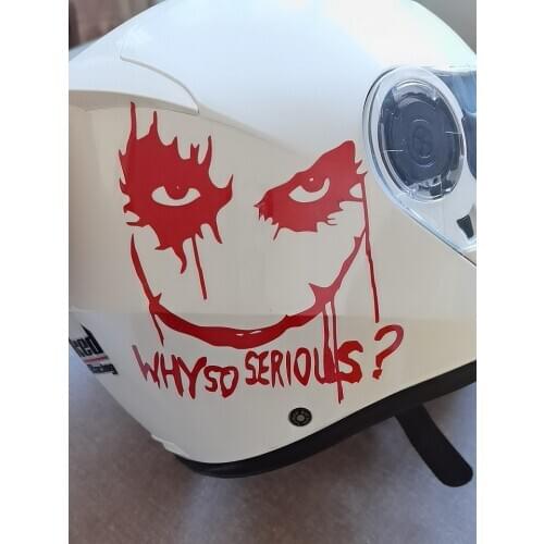 Car Sticker Motorcycle Guitar Case Motorcycle Body Oil Feul Tank Helmet Decals for Classic Film Joker Smile Why So Serious