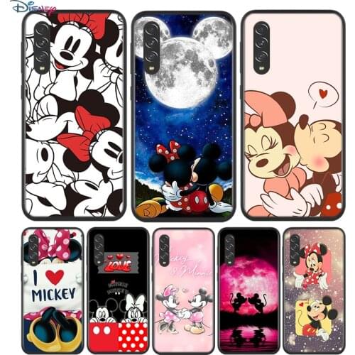 Black Soft LOVE Mickey And Minne For Samsung Galaxy A90 A80 A70 A70S A60 A50 A40 A30 A30S A20S A20E A10 A10E Phone Case