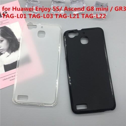 Case Soft Silicon Phone Para for Huawei Enjoy 5S/ Ascend G8 mini / GR3 TAG-L01 TAG-L03 TAG-L21 TAG-L22 Cover Shell Black Cases