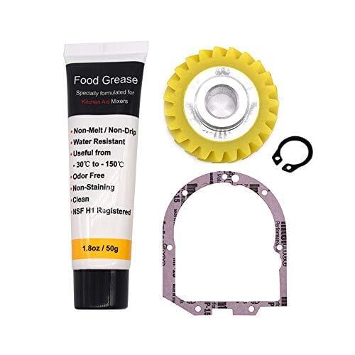 Worm Gear Replacement for Mixer Part Replaces 4162897 AP4295669 with The Food Grease &4162324 WP4162324 Transmission Case Gasket