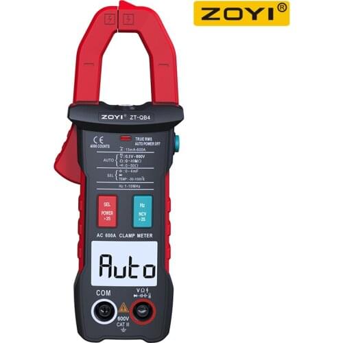 ZOYI ZT-QB4 Digital Smart Clamp Meter AC 600A Multimeter 4000 Counts True RMS Temperature Voltmeter Auto Range