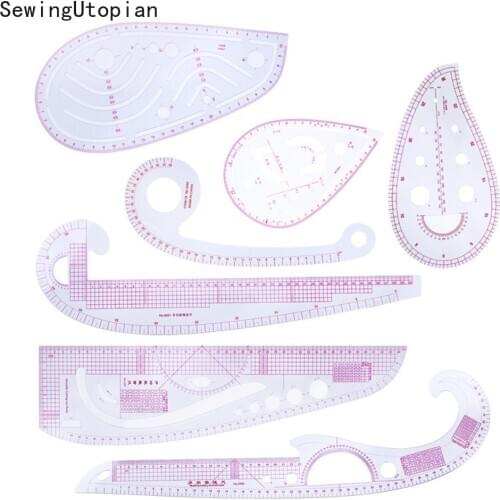Metric Ruler Set French Curve Pattern Grading Rulers Dressmaking Drawing Drafting Measure Template Tools