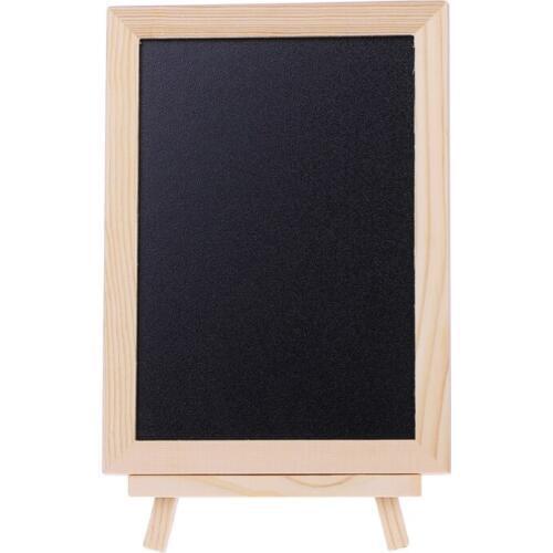 Desktop Message Board Blackboard Wood Tabletop Chalkboard Double Sided Blackboard School Supplies