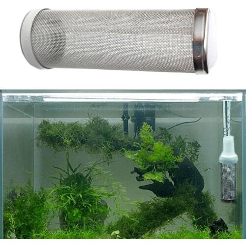 Stainless Steel Intake Strainer Filter Aquarium Fish Tank Pre-filter Intake Water Filter Tube Cover Mash Shrimp Guard Protect