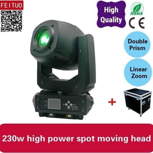 New 230w LED Moving Head Light Beam Spot Wash 3in1 Gobo Light Zoom Moving Head 230w for Disco Party Show Disco 4pcs with 2case