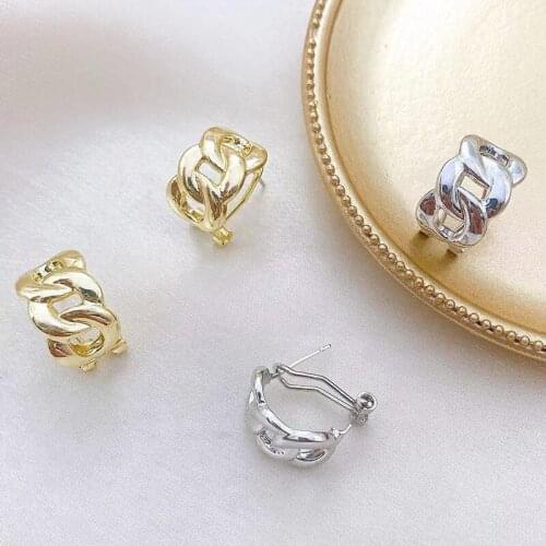 Punk Hip-Hop Cuba Chain Gothic Studs Earrings for Fashion Women Jewelry Accessories 2021 weedings gift