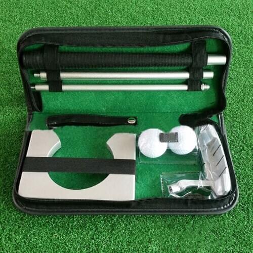 Portable Golf Putter Practicee Set Travel Indoor Golfs Ball Holder Putting Training Aids Tool With Carry Case Gifts WHSh