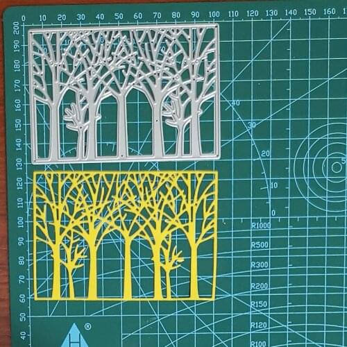 Pine forest frame metal steel cutting dies 2021 new craft die stencils for scrapbooking album paper card making die template
