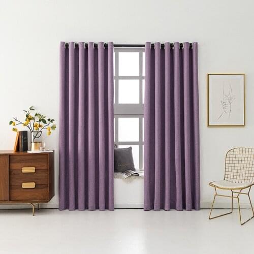 Modern Blackout Curtain for Living Room Shading Bedroom Custom Made Gray Curtains Solid Color Window Blinds Drapes