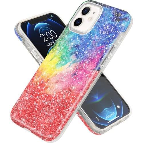 Sparkling Glitter Case for iPhone 12 Pro Max Mini Shinning ShockProof Cover for iPhone