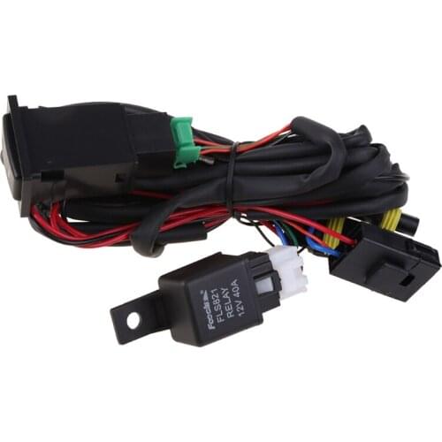 Universal 12V 40A Relay Wiring Harness With On/Off Switch Kit Car Electronics Accessories For Car LED Cables