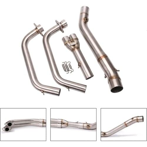 Slip On For Yamaha YZF R25 R3 Motorcycle Full Exhaust System Escape Modified Front Middle Link Pipe Without Muffler 51mm