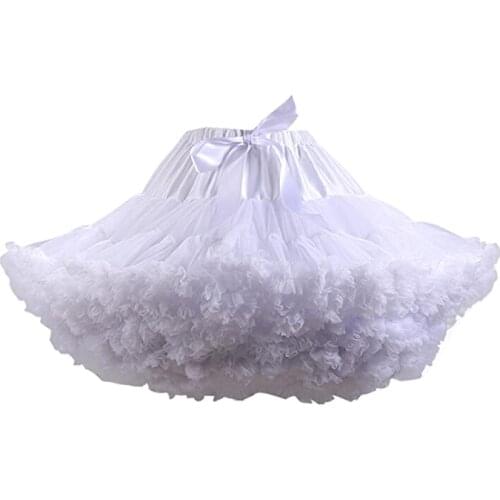 Womens Soft Puffy Tulle Petticoat Costume Ballet Dance Short Tutu Skirts Multi-Layer 2023