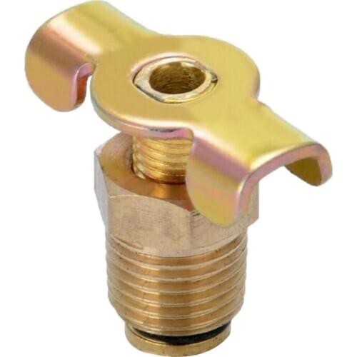 1/4' NPT Brass Drain Valve Air Compressor Tank Petcock Water Drain Valve 30x24mm