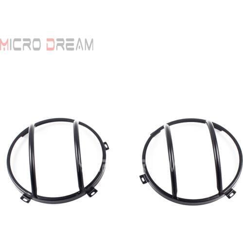 1 Pair 7 inch Front Headlight Guard 7'' Headlamp Cover Protection for Jeep Wrangler JK 2 Door & Unlimited 4 Door 2007 - 2017