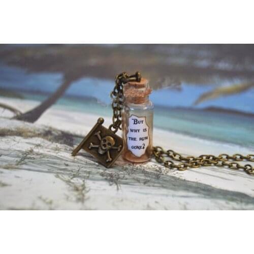 12pcs/lot Pirate Jewelry Why is the Rum Gone a Pirate Flag Charm Pirates of the Caribbean Curse of the Black Pearl