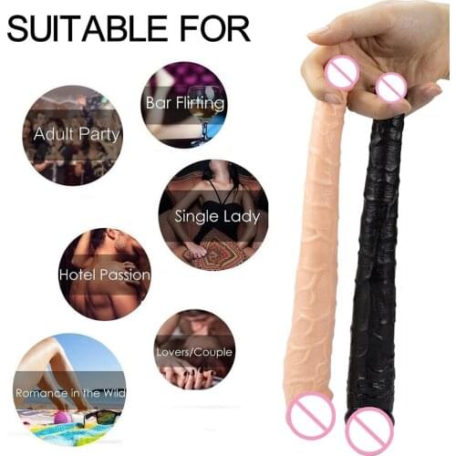 165MM Double Dildo Penis Dick Sexshop Adult Sex Toys For Couples Gode Sodomie Anal Plug Consolador Strapon Jouet Sexuel Lesbian