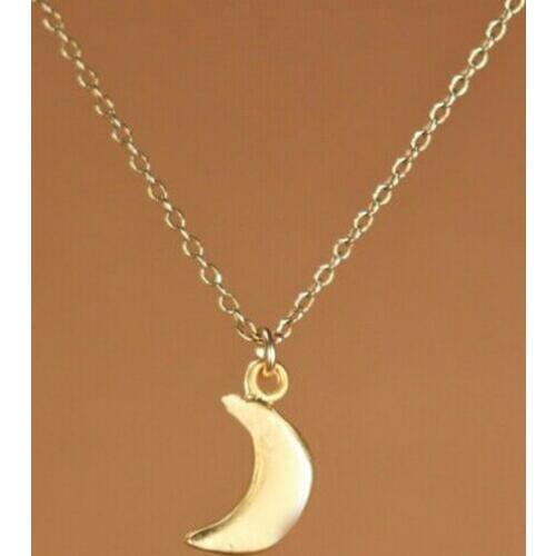 10 PCS Gold-color necklace simple fashion sexy small moon pendant necklace Crescent necklaces gift for women wholesale