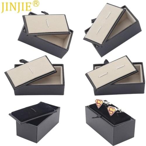 High Quality Black Package Gift Box for Cufflink Tie Bar Earring Jewelry Gift Box Jewelry Packaging Box Lol Surprises Gift Box