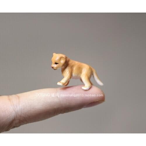 Wild Animal Little Lion Cubs Model Landscape Accessories Decoration figurine Action Figures Scene Material Kids Toys